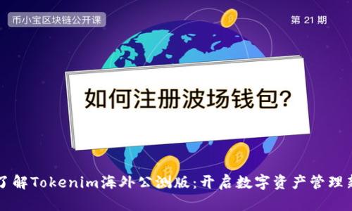 深入了解Tokenim海外公测版：开启数字资产管理新纪元